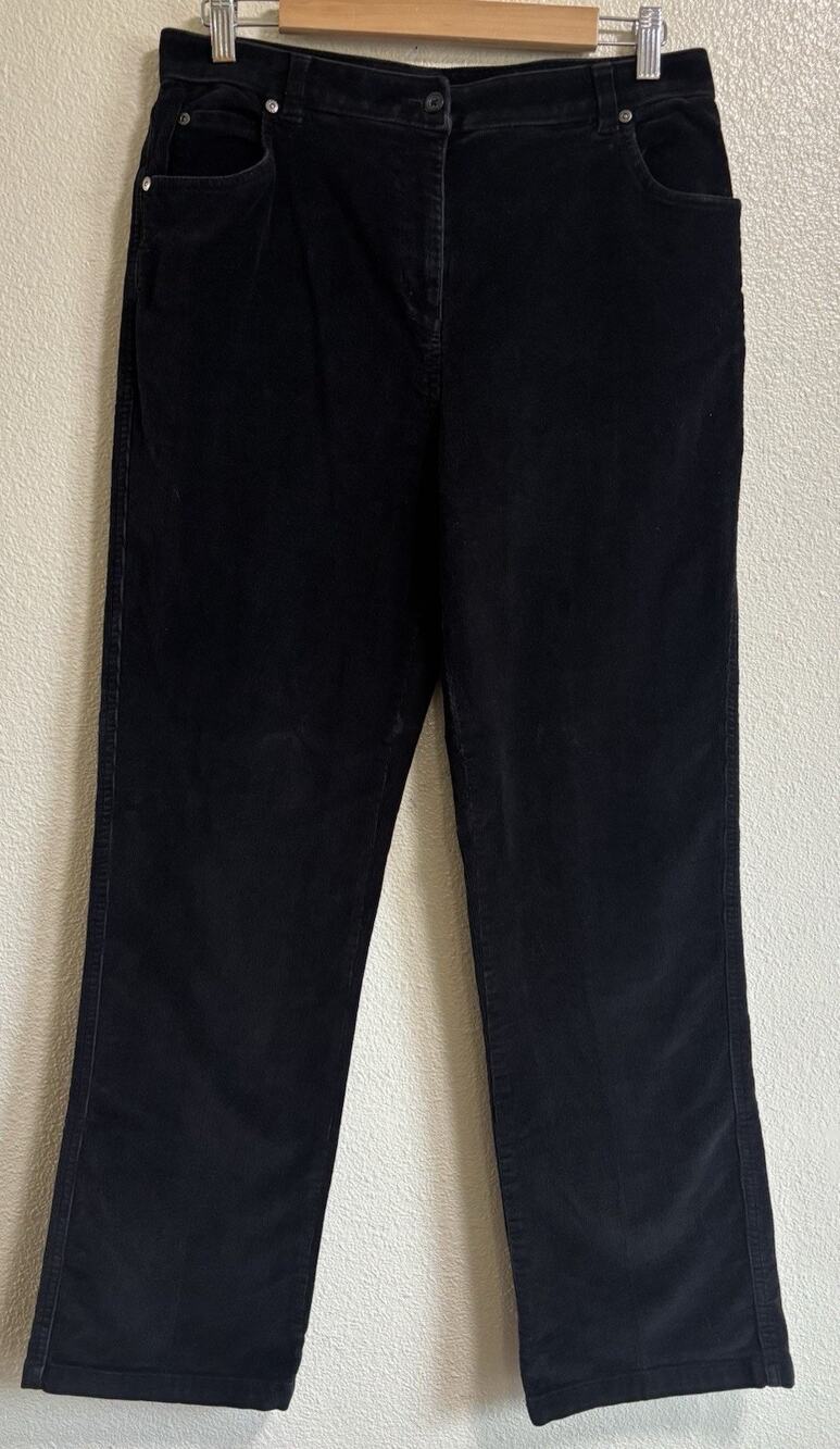 Woolrich Black Corduroy Pants Style 1030 Straight Leg Western Women’s Size 10